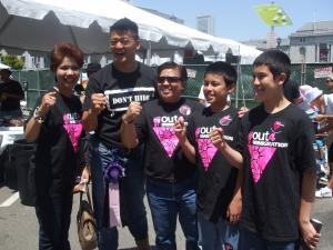 Binatinal Tan Family with Lieutenant Dan Choi who once chained himself to the White House for the repeal of DADT