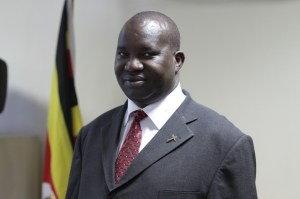 PHOTO: BY RACHEL ADAMS -  pictured:  Ugandan Minister for Ethics and Integrity Simon Lokodo at his office in Kampala, Uganda.