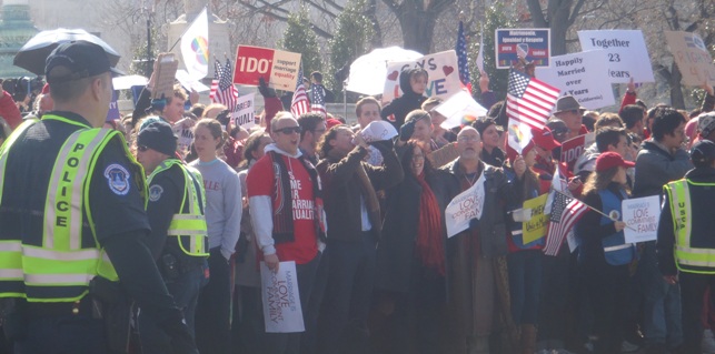 Melanie and Todd watch NOM's "parade of hate"...