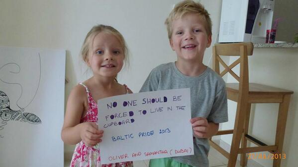 Gintare Eidimtaite @GEidimtaite #BalticPride under way. Aggressive opposition but also some incredible support for those marching #LoveIsLove