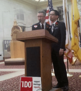 Thom and Jeff before the demise of Prop 8 could not marry. Photo by Melanie Nathan