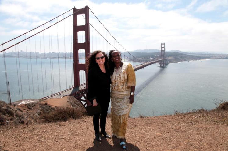 Ugandan MP Hon. Nabillah Naggayi Sempala with Melanie Nathan from SFALI