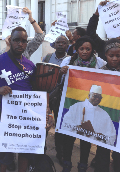 The Gambia London Embassy protests |OUT PROUD DIAMOND GROUP | Gays in Exile in London