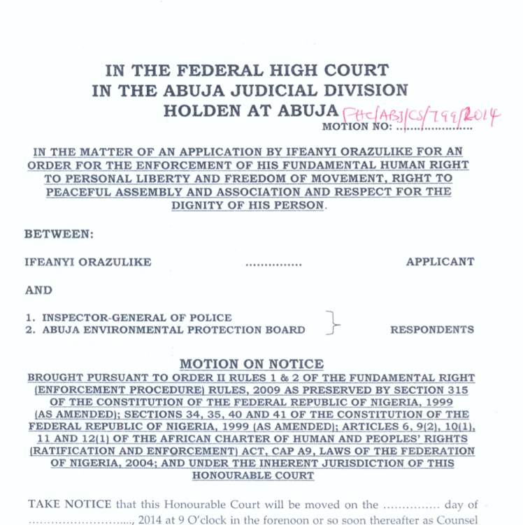 Nigerian LGBT case Ifeanyi