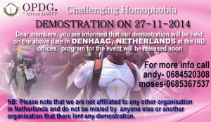 holland, Netherlands LGBT protest OPDG