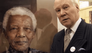 Richard Stone and his Mandela portrait