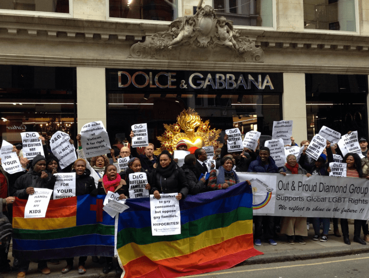 dolce and gabanna protest out and proud