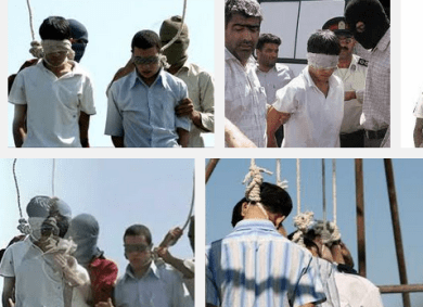 Photos of the hanging of Mahmoud Asgari and Ayaz Marhoni
