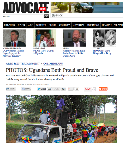 Advocate article uganda pride