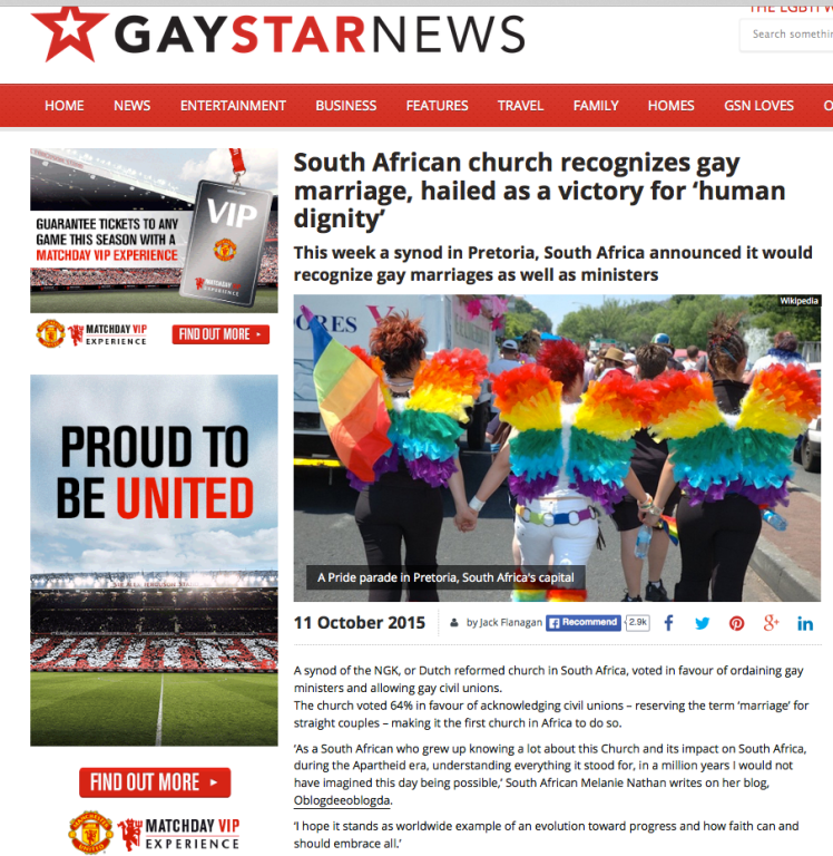 Gay Star News NG kerk