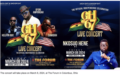 Ghana Welcomes New Anti LGBT Law while USA becomes host to GHANA Independence day concert in Ohio